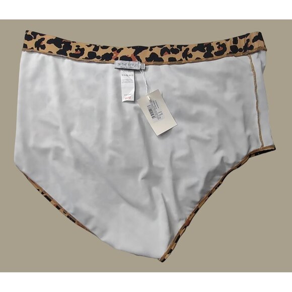 In The Style Brown Women's Leopard Print 2-piece Bikini Set Size 26 NWT - Picture 11 of 16